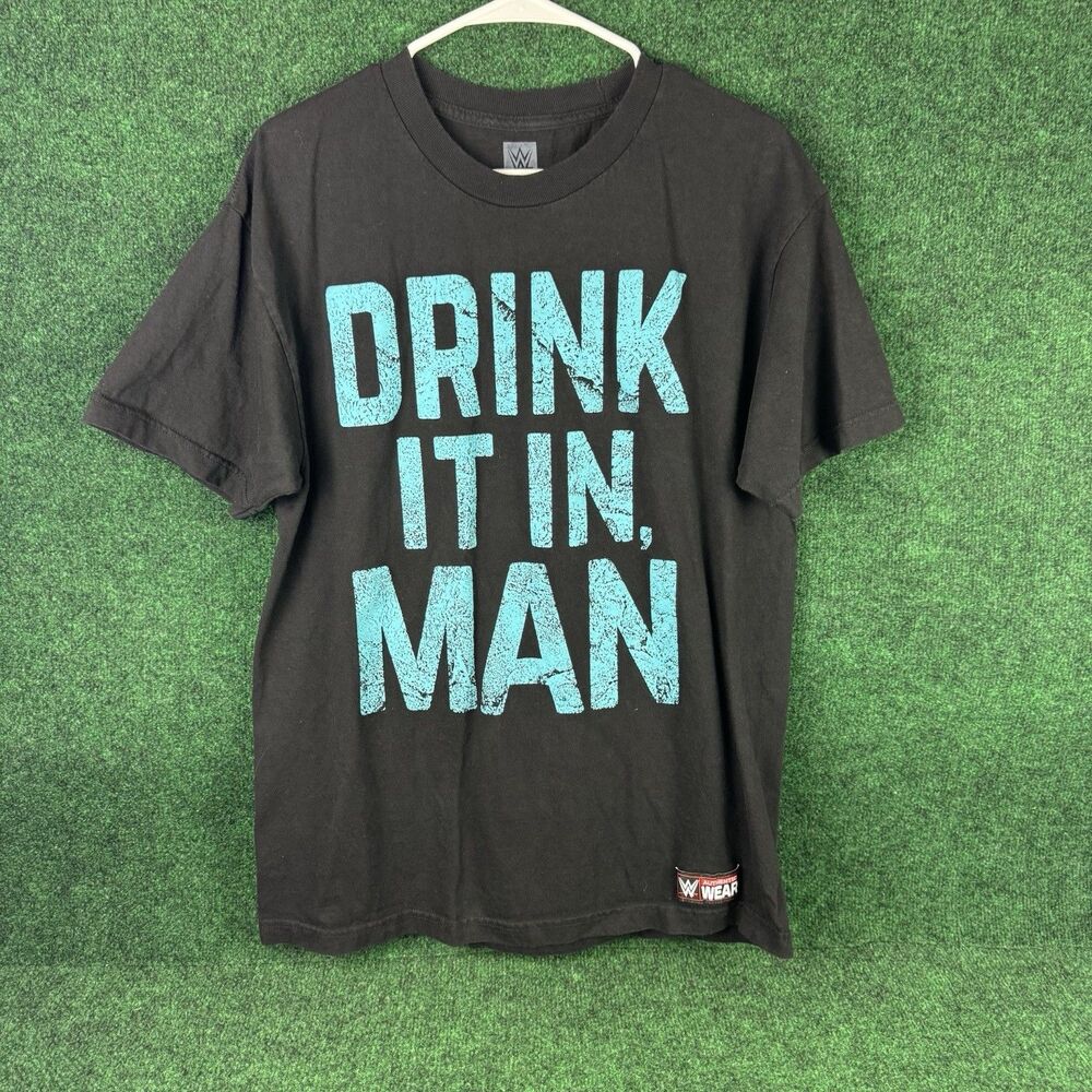 Chris Jericho T-Shirt  Drink It In Man Gift Of Jericho size Large WWE Authentic